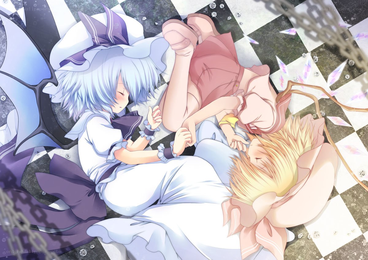 Three girls sleeping together