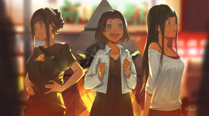 Three Girls Standing