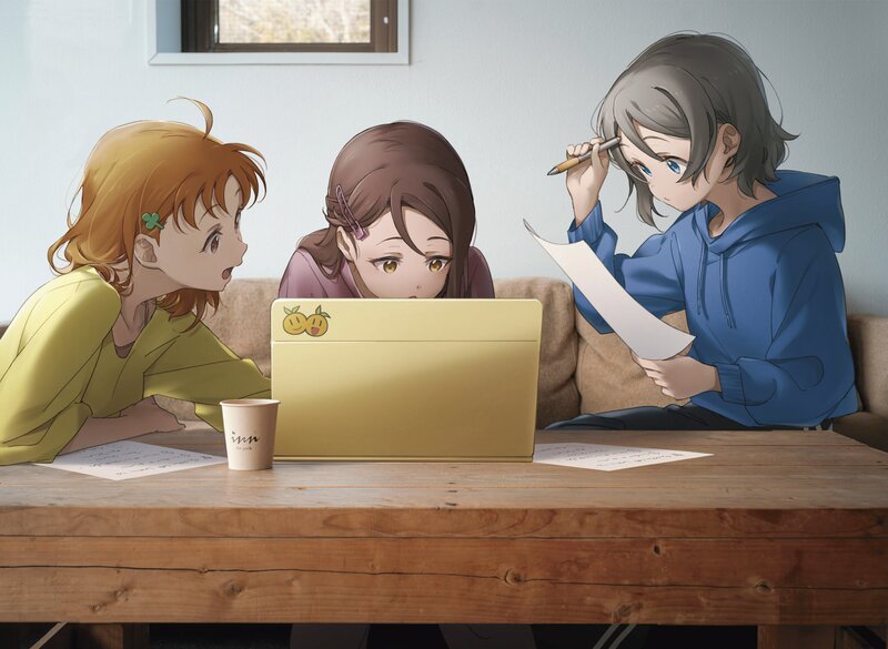 Three Girls Studying — Brown, Focused