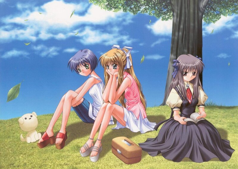 Three Girls under Tree