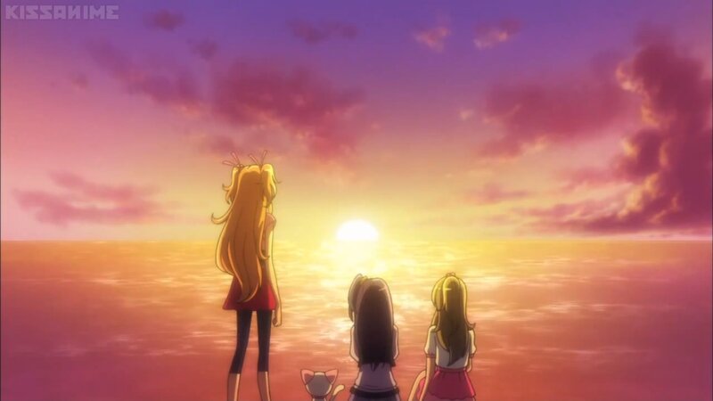 Three Girls Watching Sunset