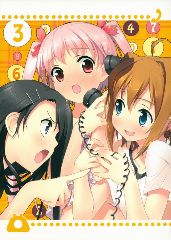 Three girls with a phone