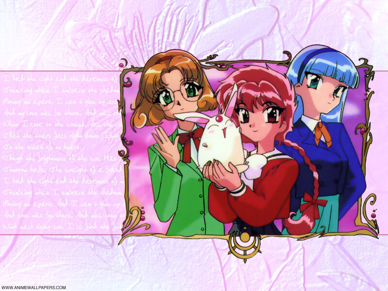 Three Girls with a Rabbit — Pink