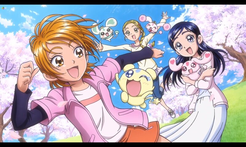 Three Girls with Animal Companions