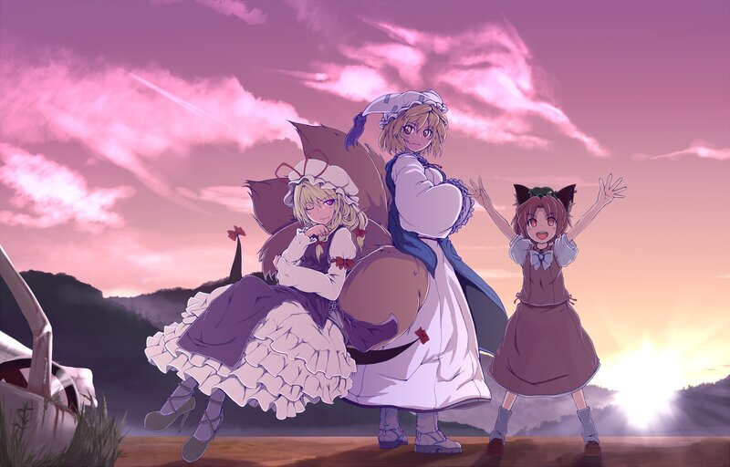 Three Girls with Animal Ears — Pink