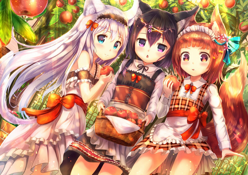 Three Girls with Animal Ears