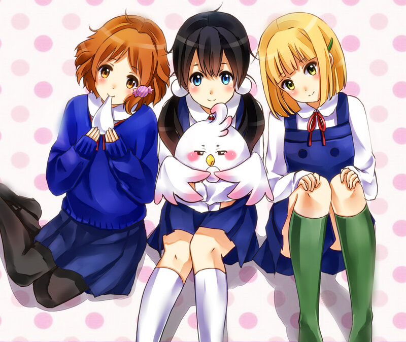 Three Girls with Bird