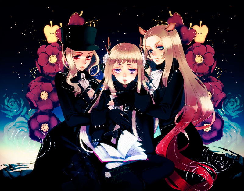Three Girls with Book