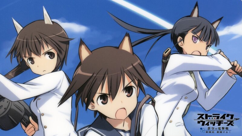 Three girls with cat ears in action