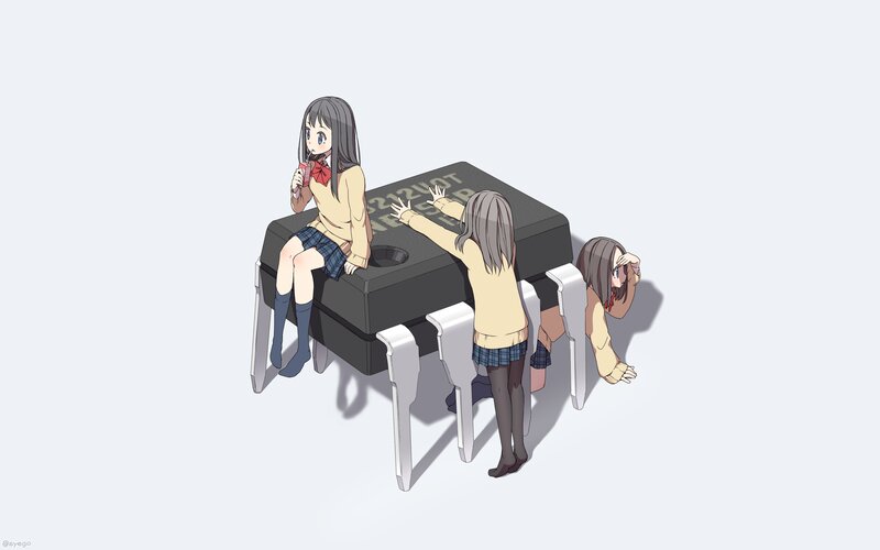 Three Girls with Chip