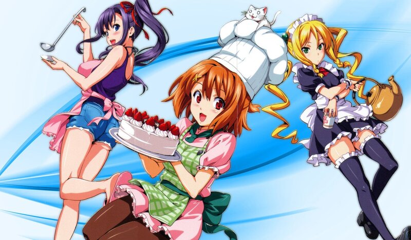 Three Girls with Food