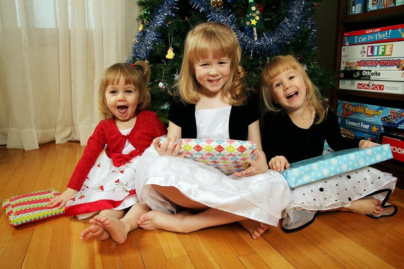 Three Girls with Gifts — White