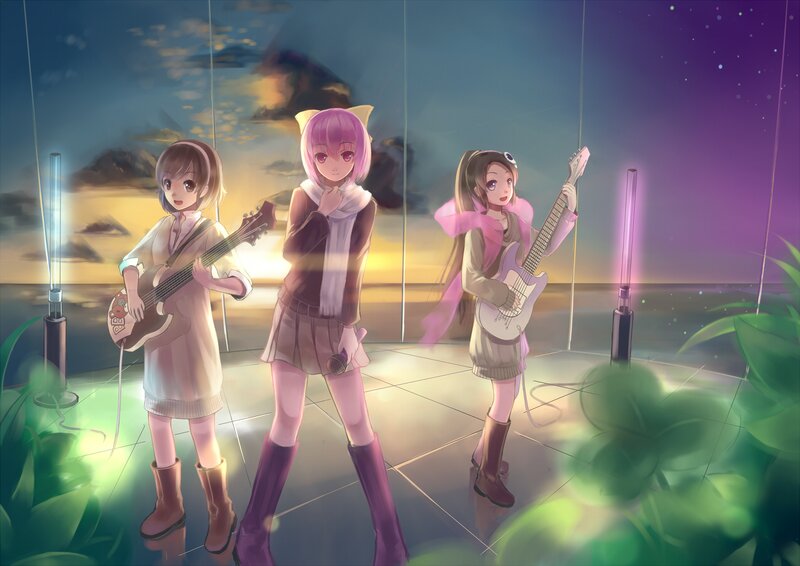 Three Girls with Guitars — Purple