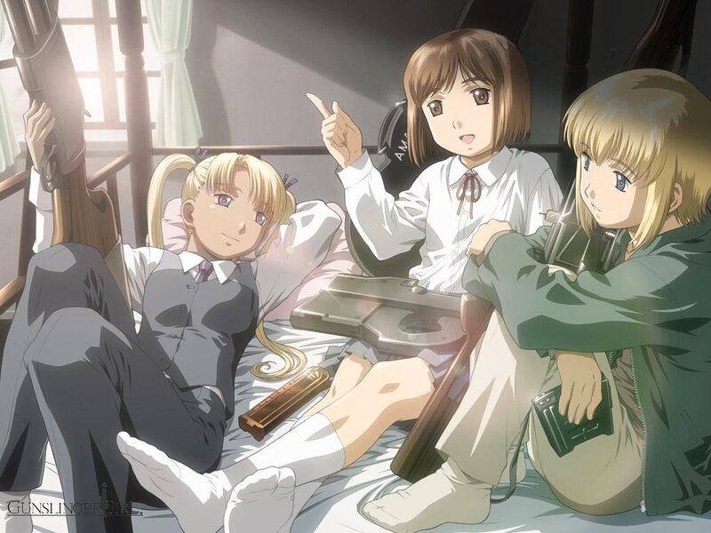 Three Girls with Guns — White