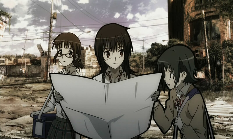 Three Girls with Map