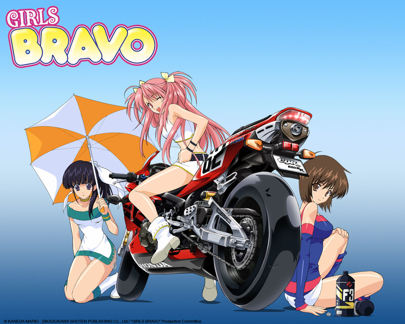 Three Girls with Motorcycle