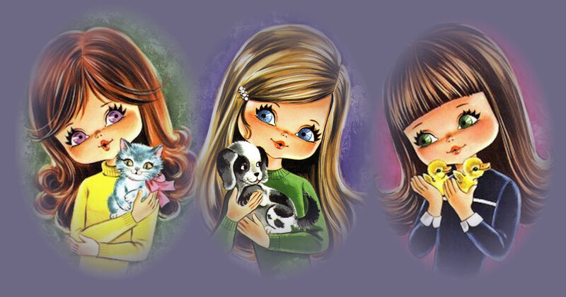 Three Girls with Pets