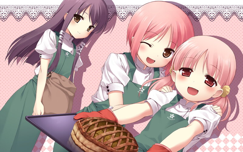 Three Girls with Pie