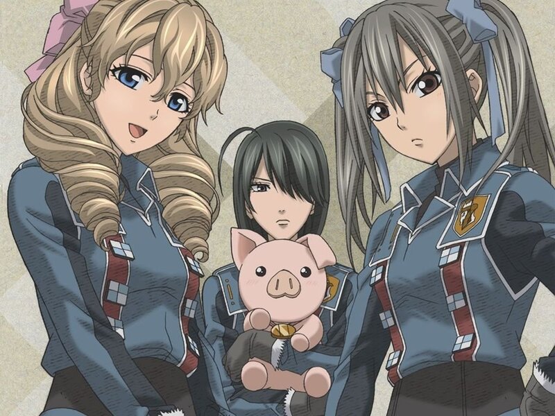 Three Girls with Pig Plush