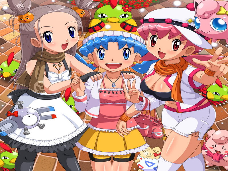 Three Girls with Pokémon