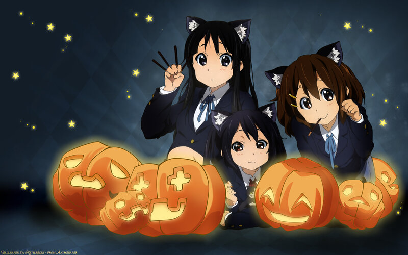 Three Girls with Pumpkins — Orange