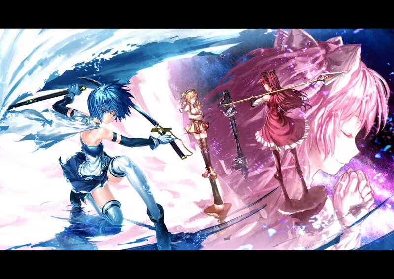 Three Girls with Weapons — Blue