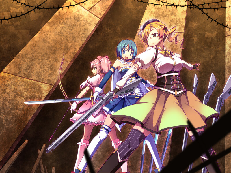 Three Girls with Weapons — Brown