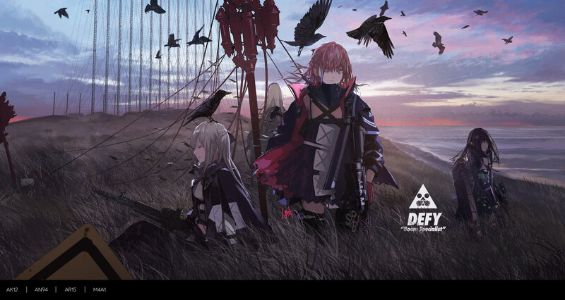 Three Girls with Weapons — Purple