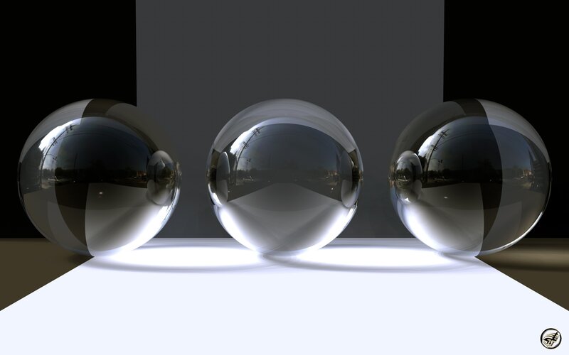 Three Glass Spheres