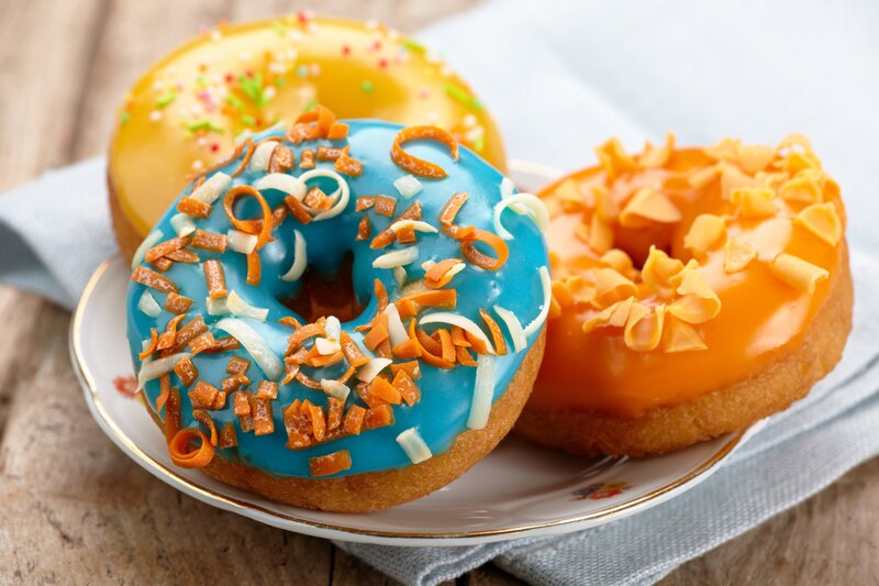 Three Glazed Donuts