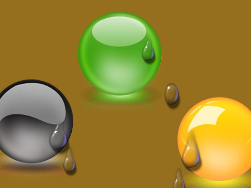Three Glossy Spheres