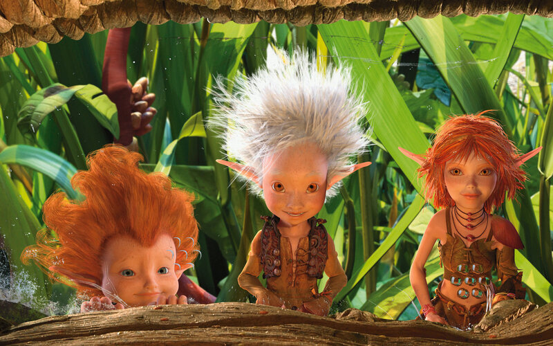 Three gnomes in a jungle