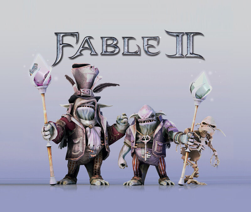 Three Goblin Characters — Gray