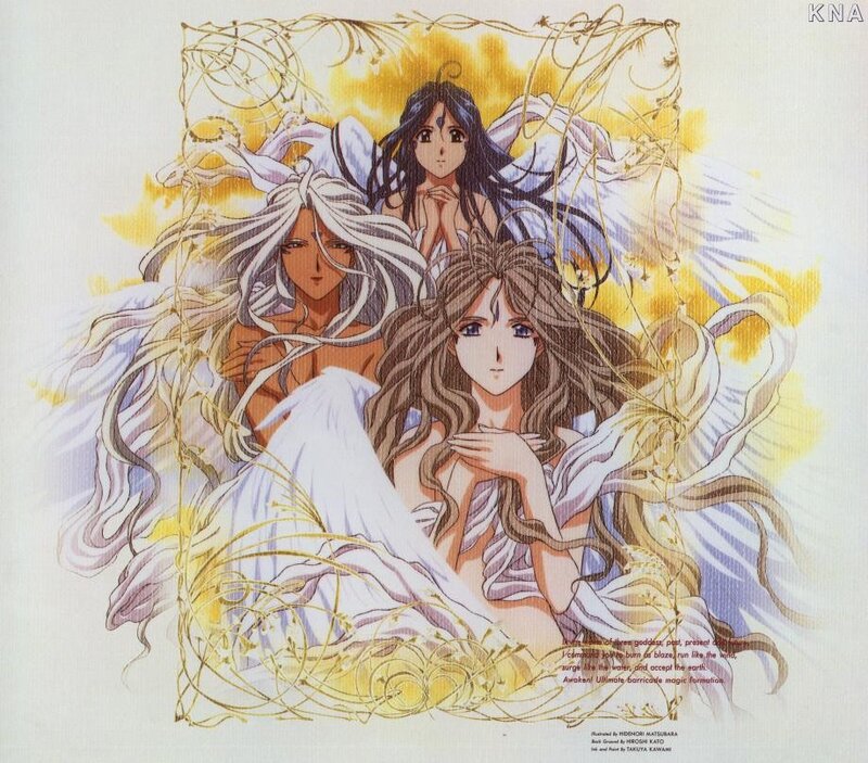 three goddesses with wings