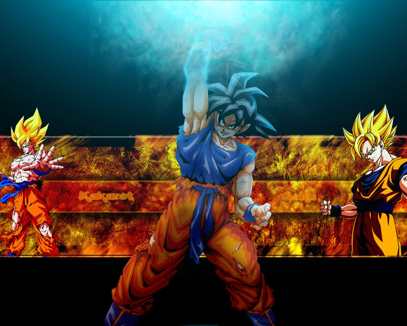 Three Goku Characters