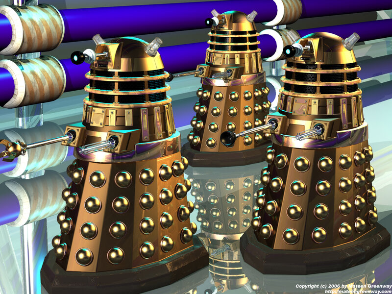 Three Golden Daleks