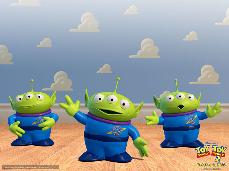 Three Green Aliens — Playful