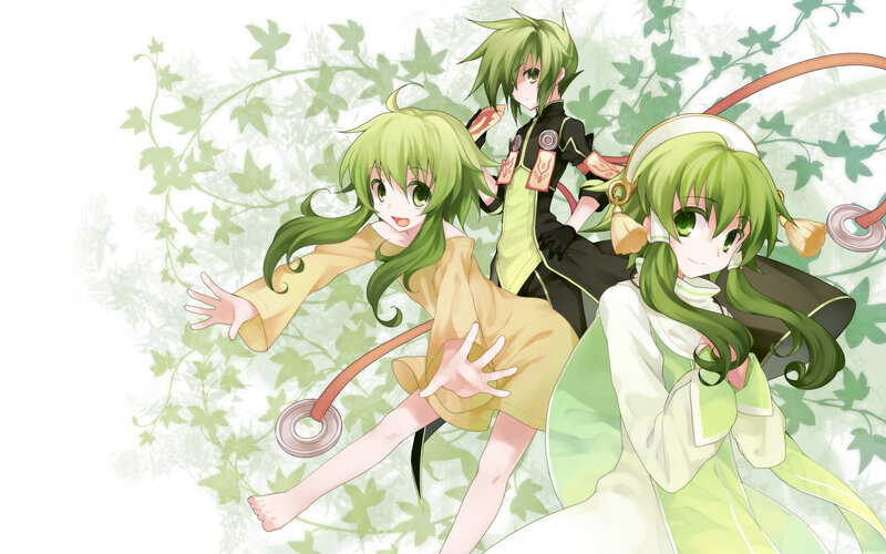 Three Green-haired Girls — Green