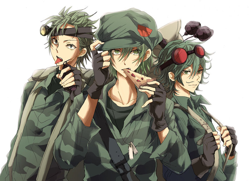 Three Green-haired Soldiers