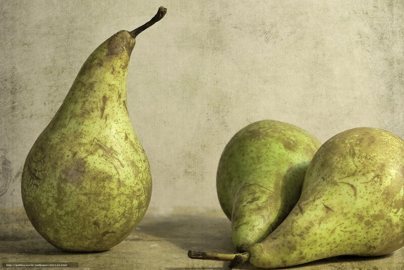 Three Green Pears — Still Life