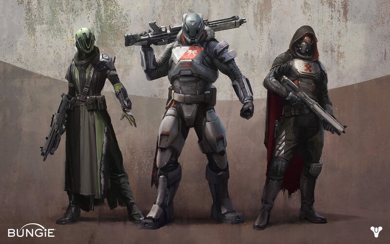 three guardians in armor