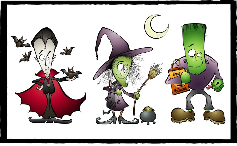 Three Halloween Characters