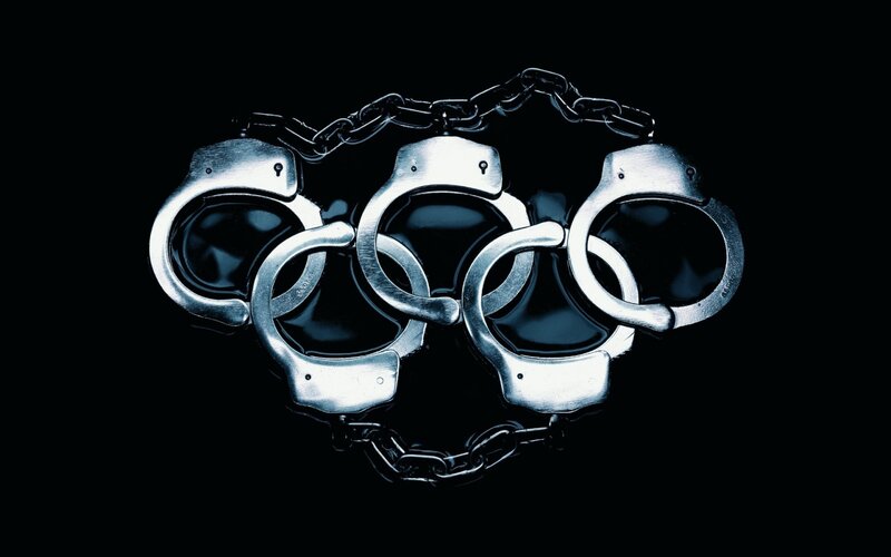 Three Handcuffs Linked
