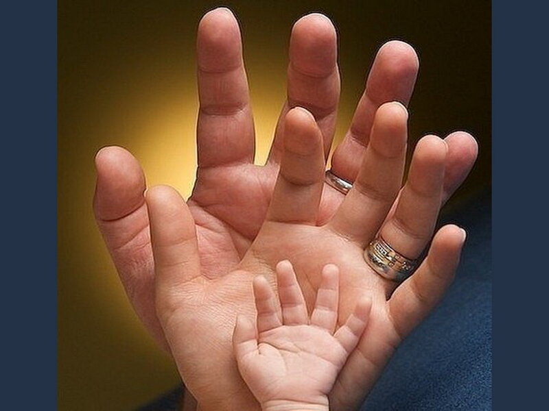 Three Hands of Different Sizes