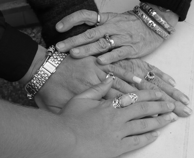 Three Hands Stacked