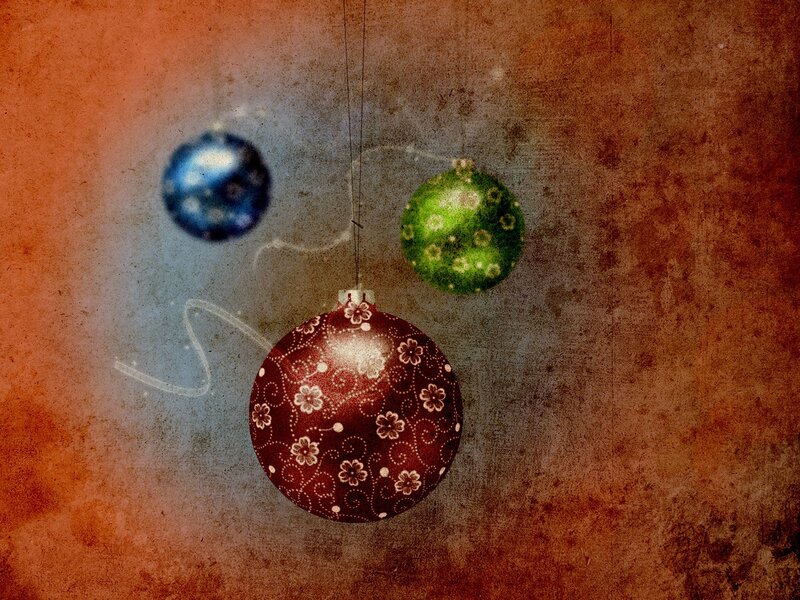 Three Hanging Ornaments — Brown