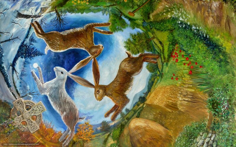 Three Hares in a Circle