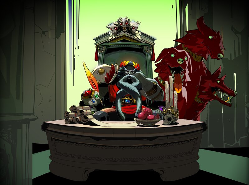 Three-headed Dog with Figures