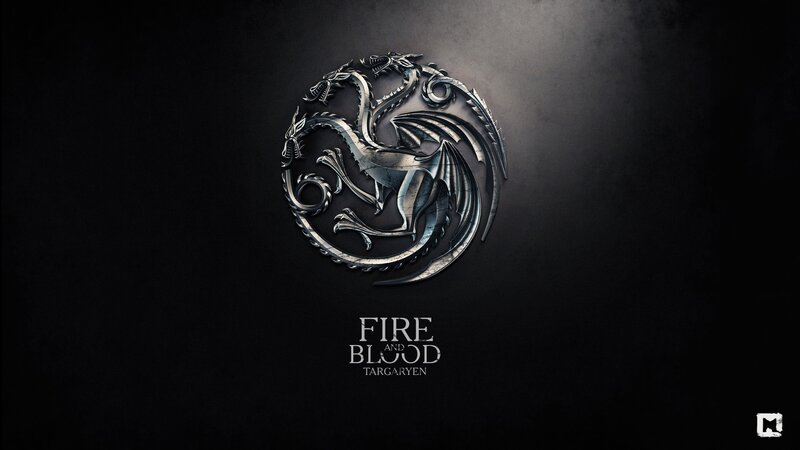 Three-headed Dragon Emblem — Black, Dramatic, Digital Art, Text, Logo