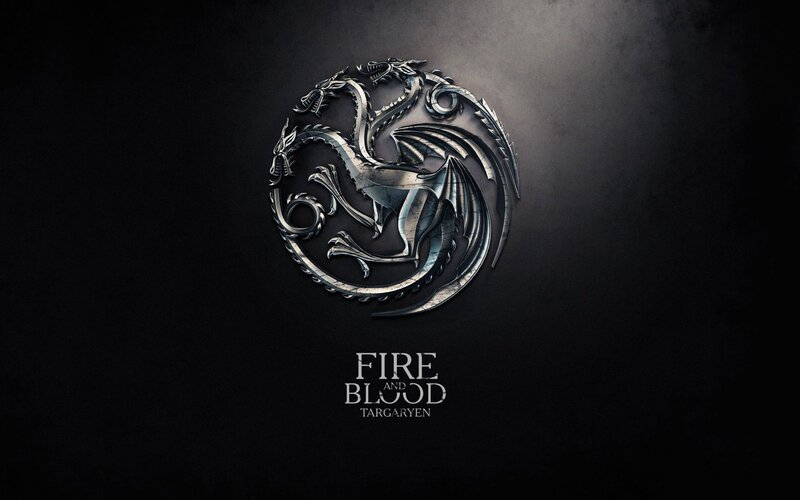 Three-headed Dragon Emblem — Black, Dramatic, Digital Art, Text, Metal